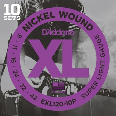 DAddario EXL120-10P Electric 10 Sets