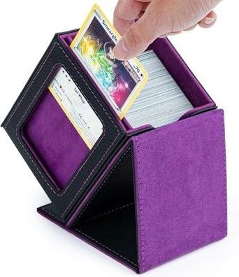 Tolesum Card Deck Box Anzeigefenster MTG, Sammel-Kartenbox für 100+ Karten, Lila
