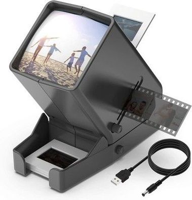 Digitnow! 35mm Diabetrachter, 3-fache Vergrößerung, LED beleuchtete 2x2"-Dias