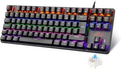 Rii Mechanische Tastatur Gaming Keyboard, Gaming Tastatur Kabel mit QWERTZ