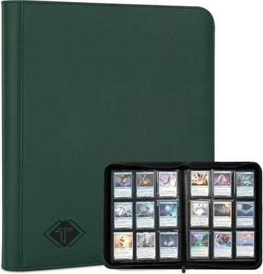 Kartenbinder für Sammel-Karten Zip MTG Kartenbinder für 432 Platz, Ordner, Grün
