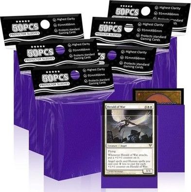 Kartenhüllen passend für MTG, 300 Stück Standard Kartenhüllen - 66x91mm, Lila