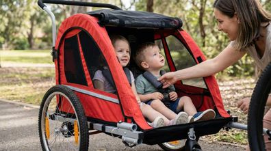 Sepnine BT511 2 in 1 fahrradanhänger und Buggy für Kinder, eeignet1-2 Kinder, altbar