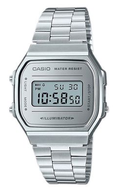Casio Collection der Klassiker | Digitaluhr silberfarben A168WEM-7EF