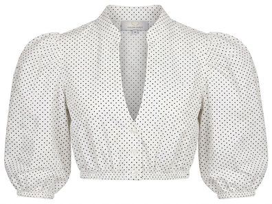 Dirndlbluse Miri Puffarm Pünktchen weiß