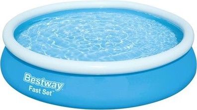 Bestway Fast Set Aufstellpool ohne Pumpe Ø 366 x 76 cm, blau, rund - 5.377 Liter