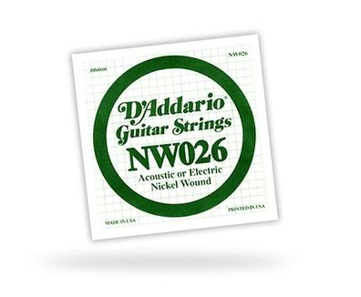 DAddario NW026 Einzelsaite - 026
