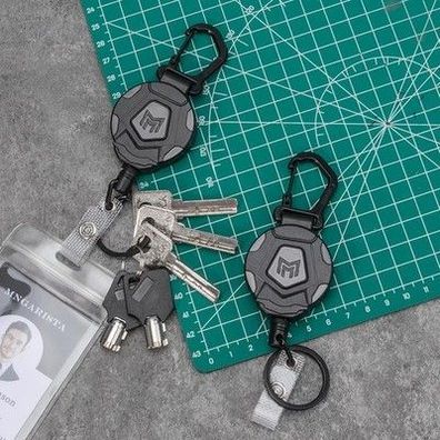 Mngarista Einziehbarer Schlüsselanhänger, taktische ID-Ausweisrolle, 31-Zoll