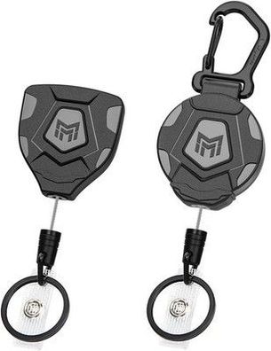 Mngarista 2er Set einziehbarer Schlüsselanhänger, Gürtelclip & Karabiner, 226g