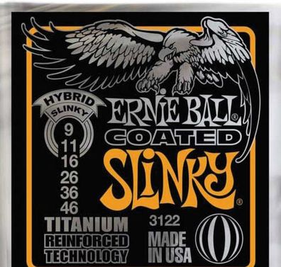 Ernie Ball EB 3122 Coated Slinky Hybrid