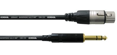 Cordial CFM 9 FV Klinke/XLR Female