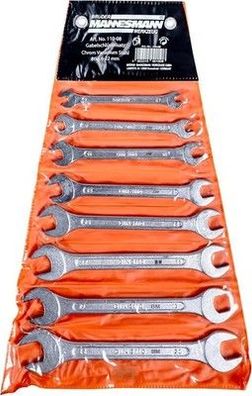 Brueder Mannesmann Werkzeuge M 110-08 Gabelschlüsselsatz 8-teilig, Zubehör