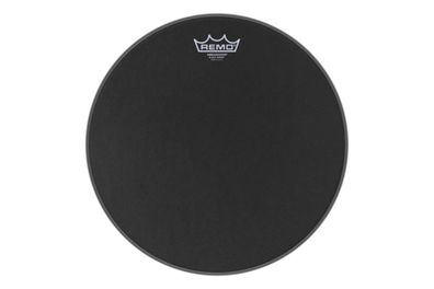 Remo Ambassador Black Suede 16''