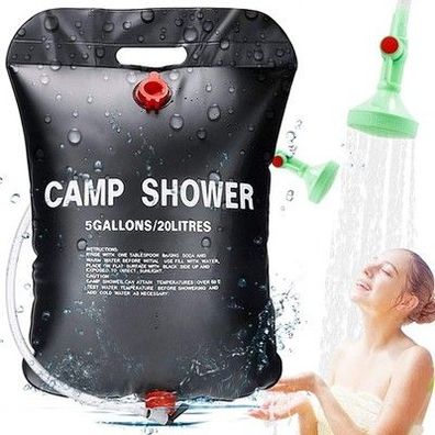 ECtury 20L Campingdusche Solar-Dusche, Mobile Solardusche Camping Dusche Set