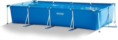 Intex Rechteckiger Frame Pool - Aufstellpool - Blau, 450 x 220 x 84 cm, Garten