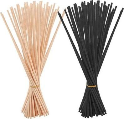 100x Rattanstäbchen, 20 cm x 3 mm, Diffuserstäbchen Duftstäbchen Duft Stab Bad