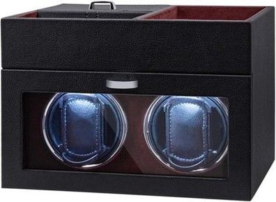 Multifunktional Uhrenbeweger für 2 Uhren, automatische Uhrenanzeige 10dB, LED