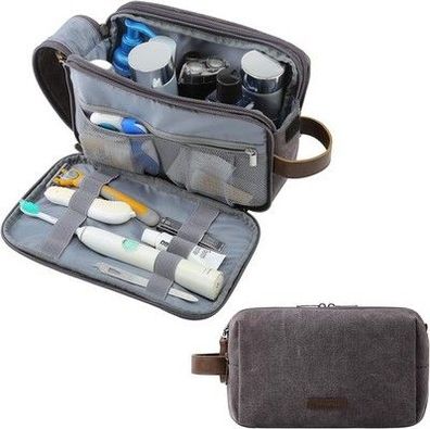 Kulturtasche für Herren, Reise Kulturbeutel Kosmetiktasche 25 x 14 x 15 cm