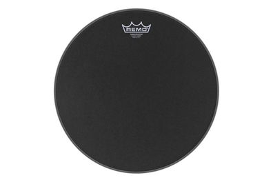 Remo Ambassador Black Suede 12''