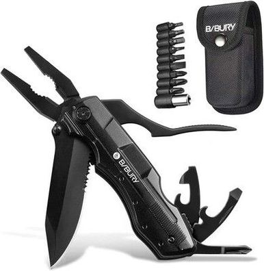 Geschenke für Männer, BIBURY 5-in-1 Multifunktionsmesser, Multitool Outdoor