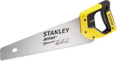 Stanley Jetcut Handsäge grob (380 mm Länge, Hardpointverzahnung, 7 Zähne 45°/90°