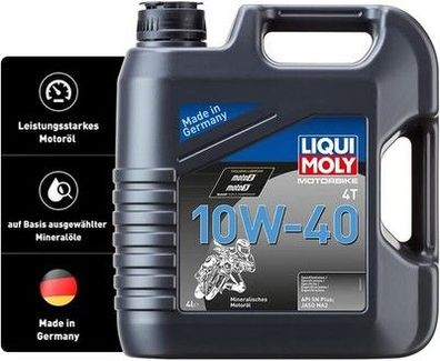 LIQUI MOLY Motorbike 4T 10W-40 | 4 L | Motorrad 4-Takt-Öl | Art.-Nr.: 3046
