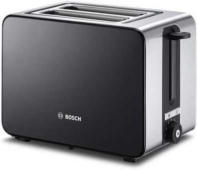 Bosch Kompakt Toaster ComfortLine TAT7203, Edelstahl-Brötchenaufsatz, 1050W