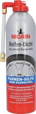 NIGRIN Reifendicht, 500 ml, sofortige Pannenhilfe, Reifendichtmittel repariert