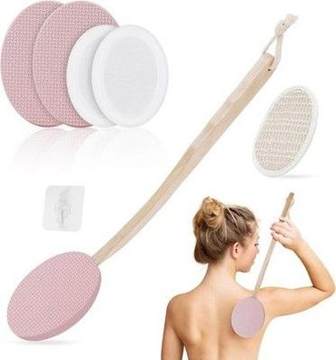 LOPHE Eincremehilfe für Rücken, 7-teiliges Set Rückeneincremhilfe in Rosa, Bad
