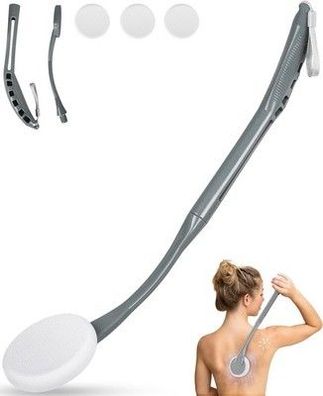 Eincremehilfe für Rücken, 52,1 cm Rücken Eincremehilfe mit 2 austauschbaren Pads