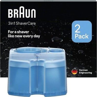Braun 3-in-1 ShaverCare Reinigungs-Kartuschen für Reinigungsstationen – 2er Pack