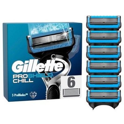 Gillette ProShield Chill Rasierklingen, 6 Original Ersatzklingen Nassrasierer