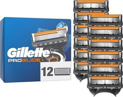 Gillette Proglide Klingen, 12 Original Ersatzklingen, Rasierklingen für Herren