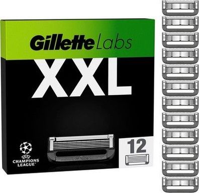 Gillette Labs Rasierklingen für Männer, 12 Original Ersatzklingen, Klingen