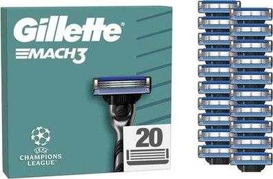 Gillette Mach3 Rasierklingen für Männer, 20 Original Gillette Ersatzklingen