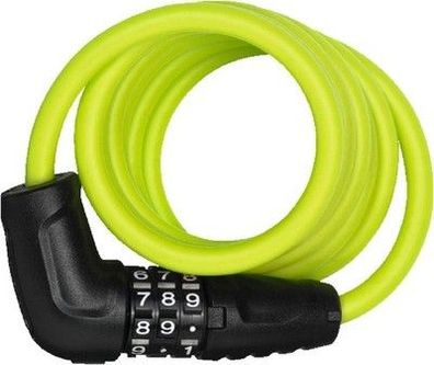 ABUS Spiralkabelschloss Star 4508C/150 - Zahlenschloss aus 8 mm, Fahrradschloss
