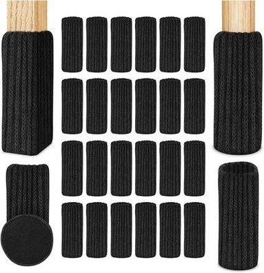 OSDUE 24 Stück Stuhlsocken, Elastisch Möbelsocken Gestrickte, Filz, für Möbel