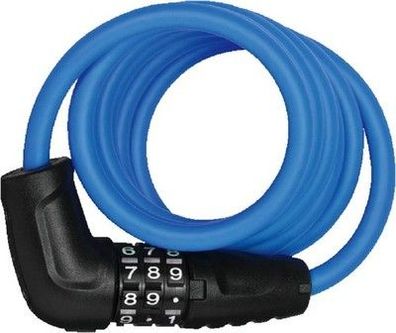 ABUS Spiralkabelschloss Star 4508C/150 - Zahlenschloss aus 8 mm, Farbe: Blau