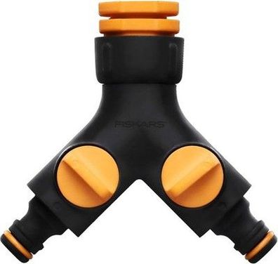 Fiskars 2-Wege-Ventil Multi mit On/Off-Ventil, für drei Gewindegrößen, Anschluss