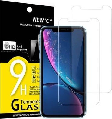 2 Stück, Panzer Schutz Glas für iPhone 11 und iPhone XR, Frei von Kratzern