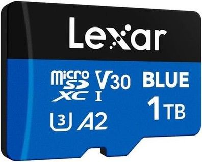 Lexar Blue Micro SD Karte 1TB, bis zu 160 MB/s Lesen, microSDXC UHS-I-Karte