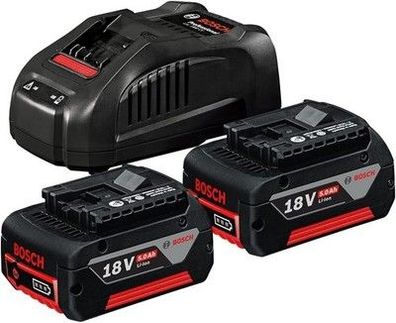 Bosch Professional 18V System Akku Starter Set (inkl. 2x 5.0Ah Akku, im Karton)