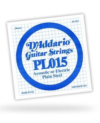 DAddario PL015 Einzelsaite - 015