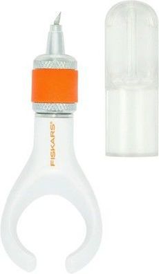 Fiskars Finger-Drehbastelmesser/-cutter, Für Rechts- und Linkshänder, Schneider