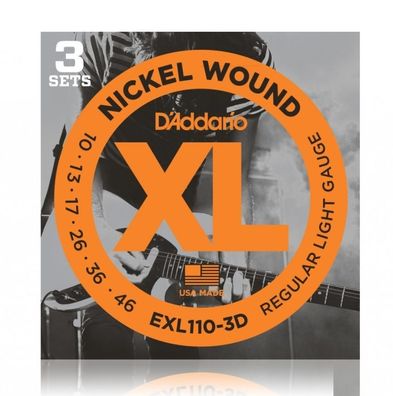 DAddario EXL110-3D Electric 3 Sets
