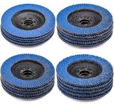 Hatanse 20 Stück Fächerscheiben Ø 125mm x 22 mm Schleifscheiben 40 60 80 120