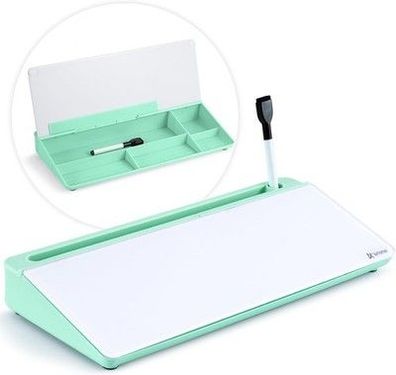 Varhomax Schreibtisch-Whiteboard aus Glas mit Trockenabwischfunktion (Grün)