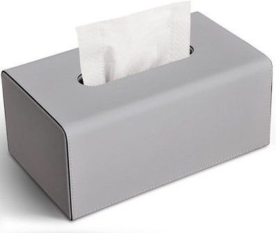 Kingfom PU Leder Kosmetiktücher Box Taschentuchbox Tissue Box in Grau Tücher