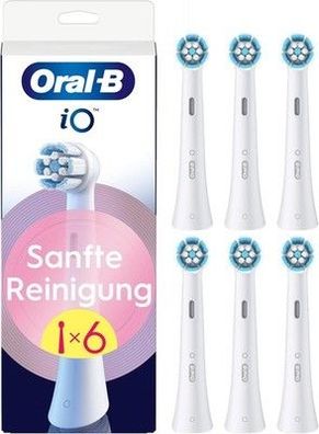 Oral-B iO Sanfte Reinigung Original 6x Aufsteckbürsten für Elektrische Oral-B iO