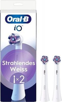 Oral-B iO Strahlendes Weiss – Aufsteckbürsten für Elektrische Oral-B iO, 2 Stück